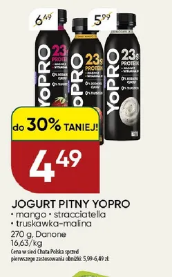Jogurt pitny YoPro stracciatella promocja w Chata Polska