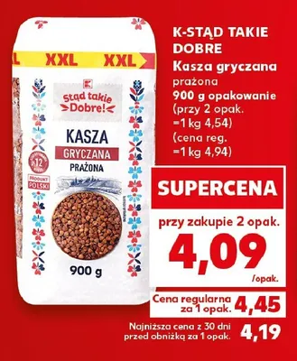 Kasza gryczana prażona Kupiec promocja w Kaufland
