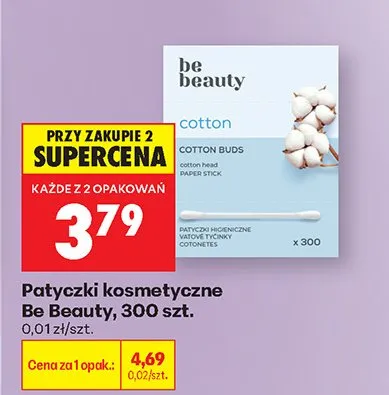 Patyczki kosmetyczne cotton promocja w Biedronka