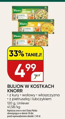Bulion w kostkach z kury Knorr promocja w Chata Polska