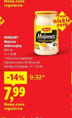 Majonez Dekoracyjny Winiary promocja w Lidl