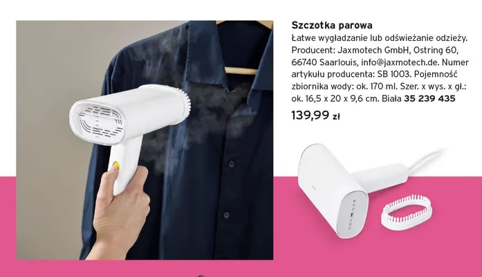 Szczotka parowa promocja w Tchibo