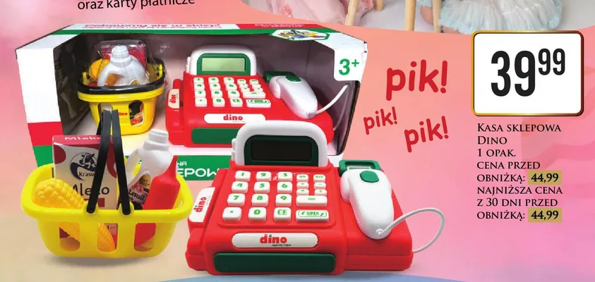 Kasa sklepowa promocja w Dino