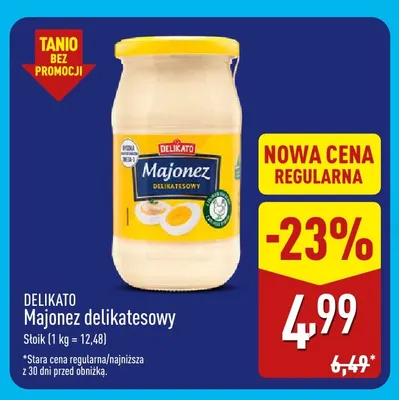 Majonez delikatesowy Delikato promocja w Aldi