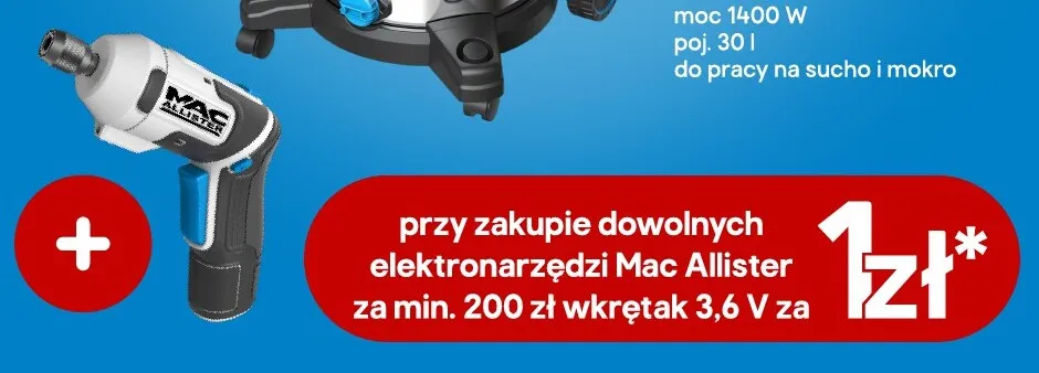 Wkrętak Mac Allister promocja w Castorama