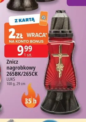Znicz nagrobkowy 265BK Luks promocja w Leclerc