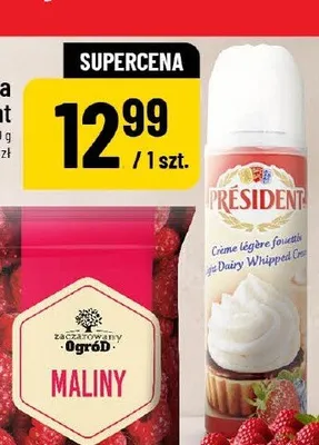 Bita śmietana President promocja w POLOmarket