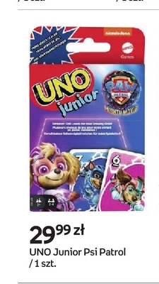 Gra karciana UNO Junior Psi Patrol promocja w Empik