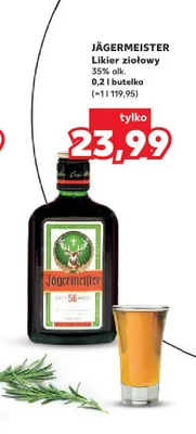 Likier ziołowy Jägermeister 35% alk. promocja w Kaufland