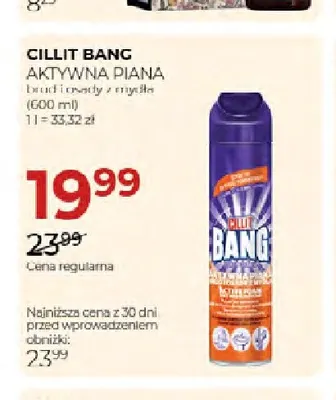 Aktywna piana brud i osady z mydła Cillit Bang promocja w Drogerie Jawa