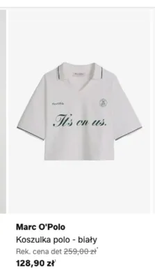 Koszulka polo Marc O'Polo biały promocja w Lounge by Zalando