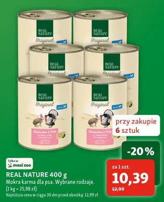 Mokra karma dla psa REAL NATURE Original promocja w MAXI ZOO