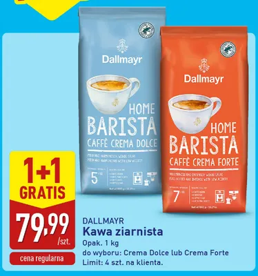 Kawa ziarnista Dallmayr Crema Forte promocja w Aldi