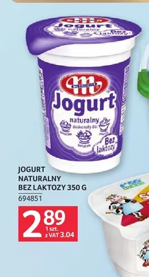 Jogurt naturalny bez laktozy Mlekovita promocja w Selgros