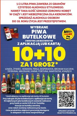 Piwa butelkowe zwrotne lub bezzwrotne promocja w Twój Market