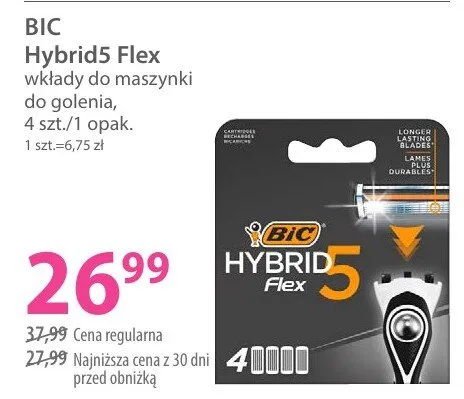 Wkłady do maszynki do golenia Hybrid5 Flex promocja w Hebe