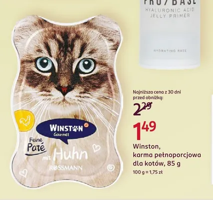Karma pełnoporcjowa dla kotów Winston promocja w Rossmann