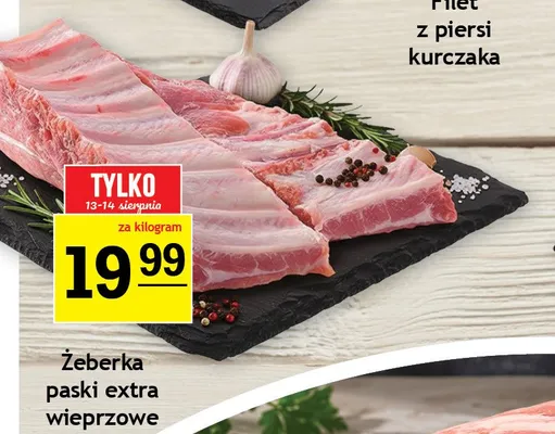 Żeberka paski extra wieprzowe promocja w Gram Market