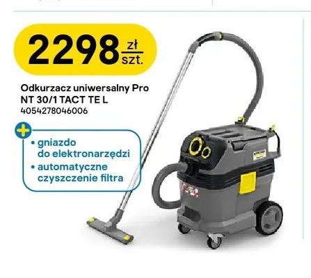 Odkurzacz uniwersalny Pro Kärcher NT 30/1 TACT TE L promocja w Castorama