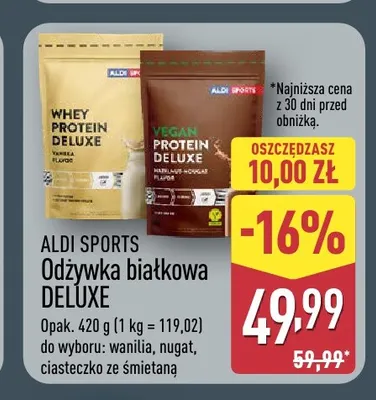 Odżywka białkowa Deluxe wanilia Aldi Sports promocja w Aldi