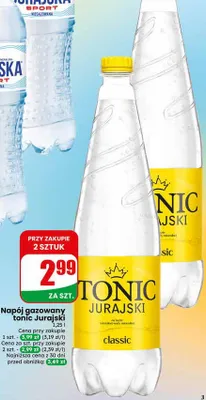 Napój gazowany tonic Jurajski classic promocja w Dino