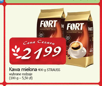 Kawa mielona Fort promocja w CEZAR Delikatesy