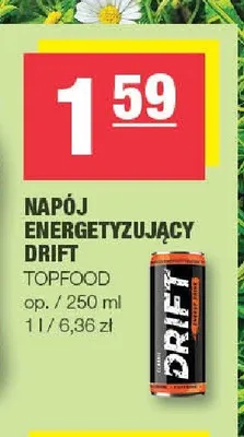 Napój energetyzujący Drift promocja w SPAR