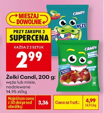 Żelki misie nadziewane promocja w Biedronka