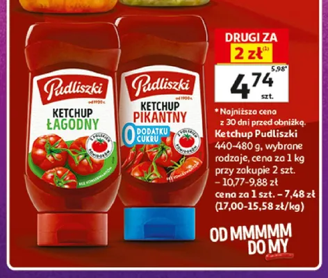 Ketchup pikantny Pudliszki promocja w Auchan
