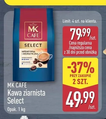 Kawa ziarnista MK CAFE Select promocja w Aldi