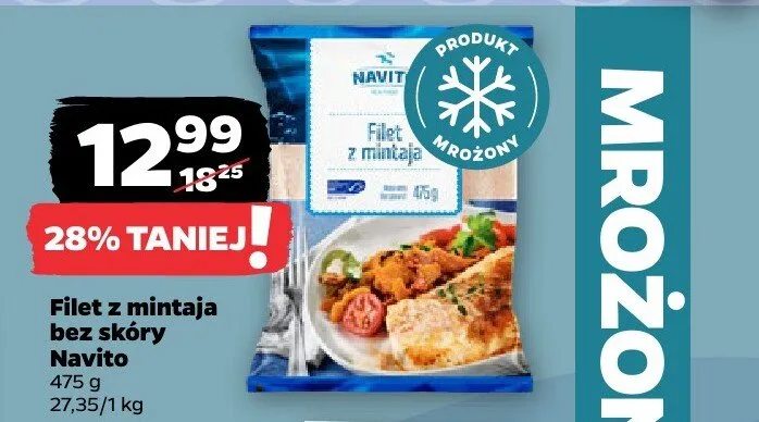 Filet z mintaja bez skóry 475 g promocja w Netto