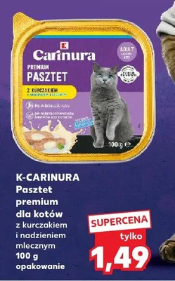 Pasztet premium dla kotów z kurczakiem i nadzieniem mlecznym 100g opakowanie promocja w Kaufland