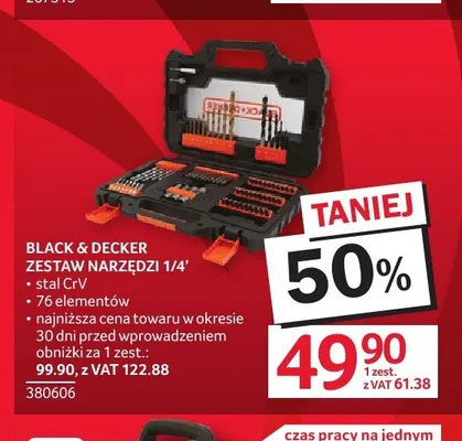 Zestaw narzędzi Black & Decker promocja w Selgros