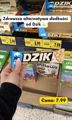 Baton proteinowy DZIK Peanut butter promocja w Kaufland