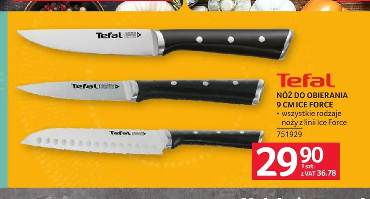 Nóż do obierania 9 cm Ice Force Tefal promocja w Selgros