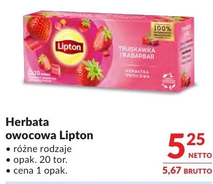 Herbata owocowa Lipton promocja w Makro