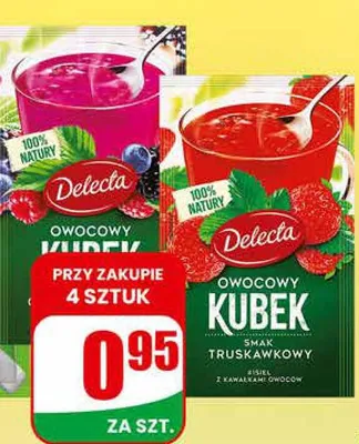 Kisiel owocowy kubek różne rodzaje promocja w Dino