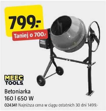 Betoniarka Meec Tools 160l 650W promocja w Jula