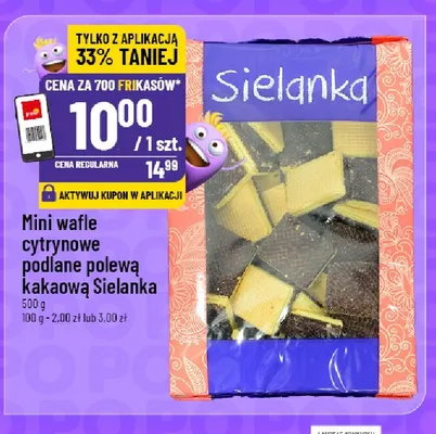 Mini wafle cytrynowe podlane polewą kakaową Sielanka promocja w POLOmarket