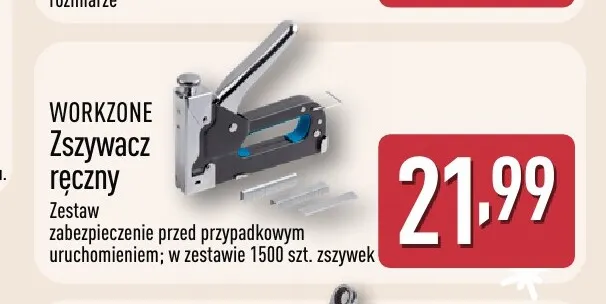 Zszywacz ręczny Workzone promocja w Aldi
