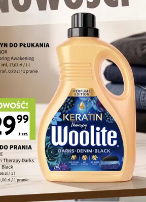 Płyn do prania Keratin Therapy Darks Denim Black Woolite promocja w Intermarche