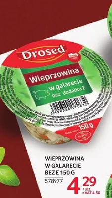 Wieprzowina w galarecie bez dodatku E Drosed promocja w Selgros
