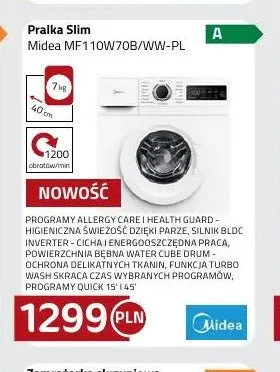 Pralka Slim Midea MF110W70B/WW-PL promocja w kakto.pl