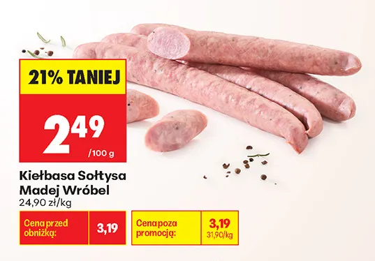 Kiełbasa Sołtysa Madej Wróbel promocja w Biedronka