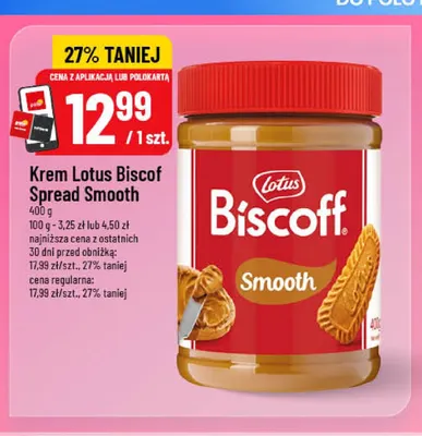 Krem Lotus Biscoff Spread Smooth promocja w POLOmarket