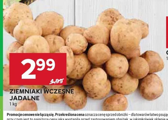 Ziemniaki wczesne jadalne promocja w Stokrotka