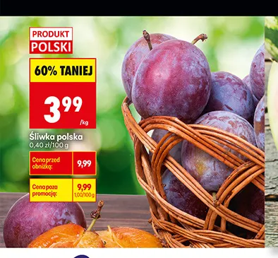 Śliwki polskie promocja w Biedronka