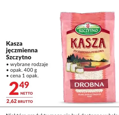 Kasza jęczmienna Szczytno promocja w Makro