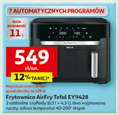 Frytownica AirFry Tefal EY9428 promocja w Auchan