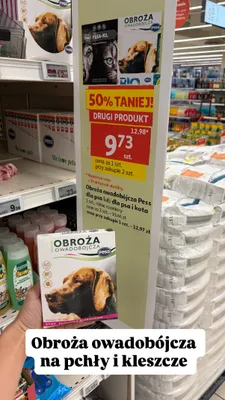 Obroża owadobójcza dla psów Pess promocja w Auchan